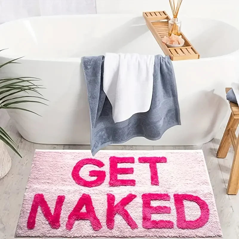 BlushNaked Tufted Design Rug – Pink "Get Naked" Bath & Living Rug Stornfield