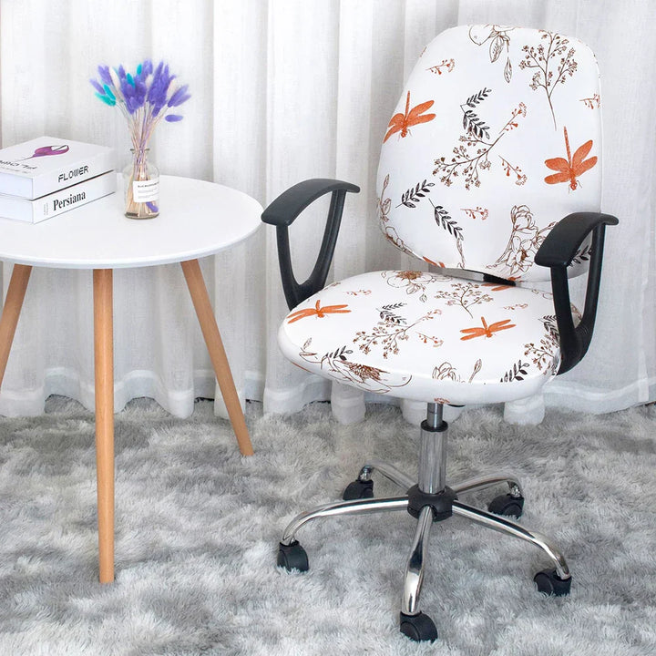 Stornfield | 2-Piece Split Pink Office Chair Covers