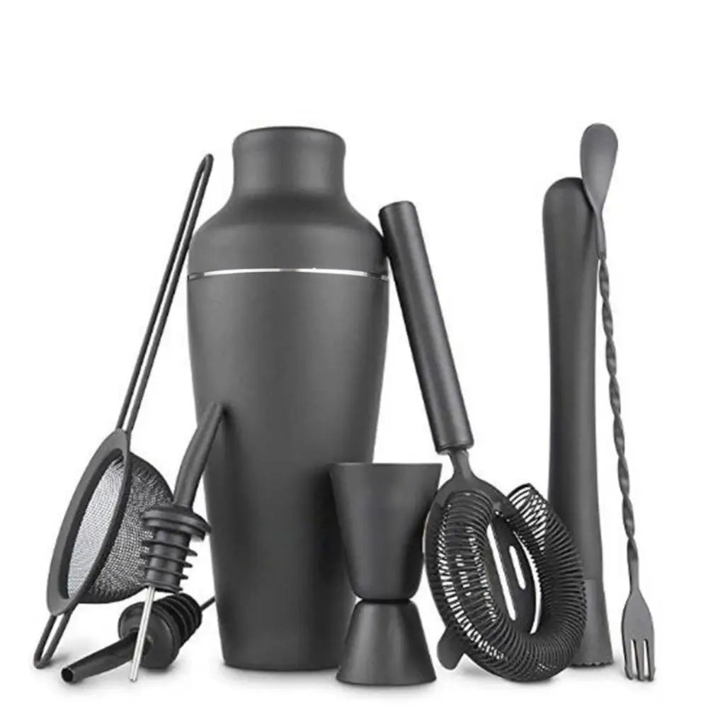 8-piece Premium Matte Black Cocktail Shaker Set – Home Bar Essential | Stornfield
