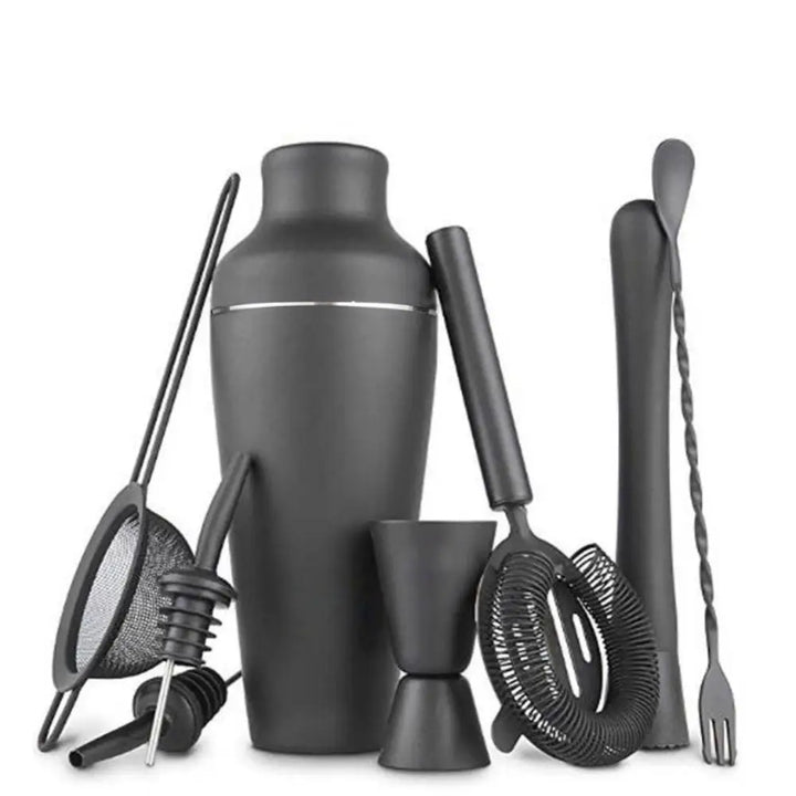 8-piece Premium Matte Black Cocktail Shaker Set – Home Bar Essential | Stornfield