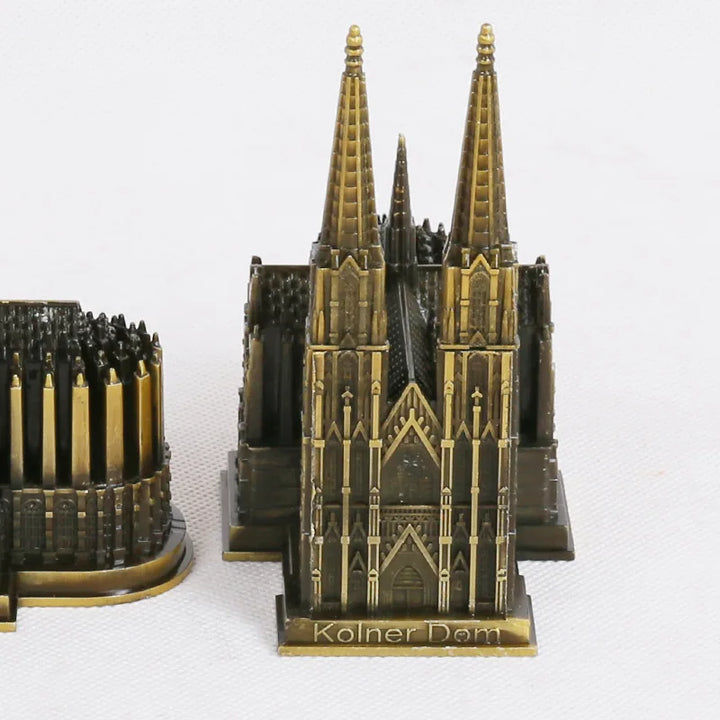 Stornfield | Cologne Cathedral Model Antique Bronze Metal Figurine Germany Architecture World Famous Monuments Decoration