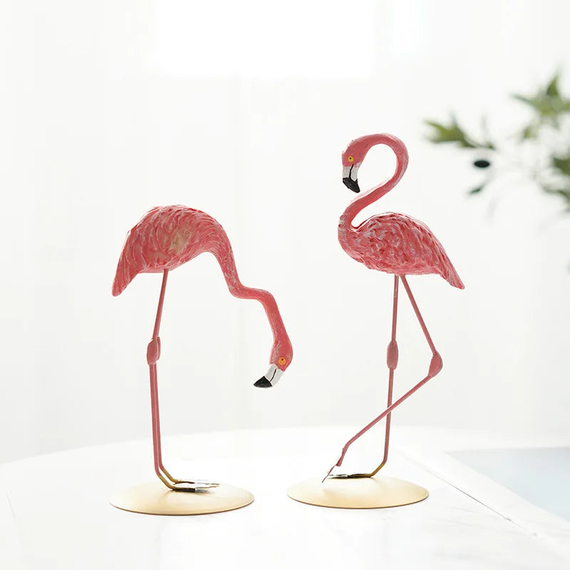 Stornfield | Nordic Flamingo Figurine Figure Statue Sculpture Living Room Office Wedding Party Ornaments Home Decor Decoration Accessories