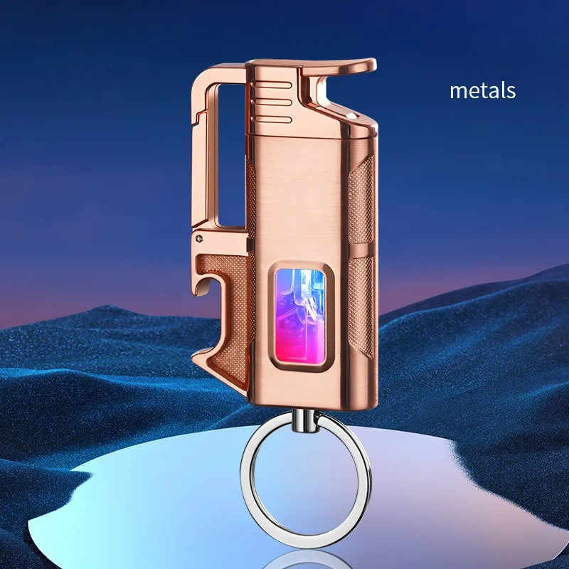 Modern Windproof Metal  Bottle Opener Keychain Lighter | Stornfield