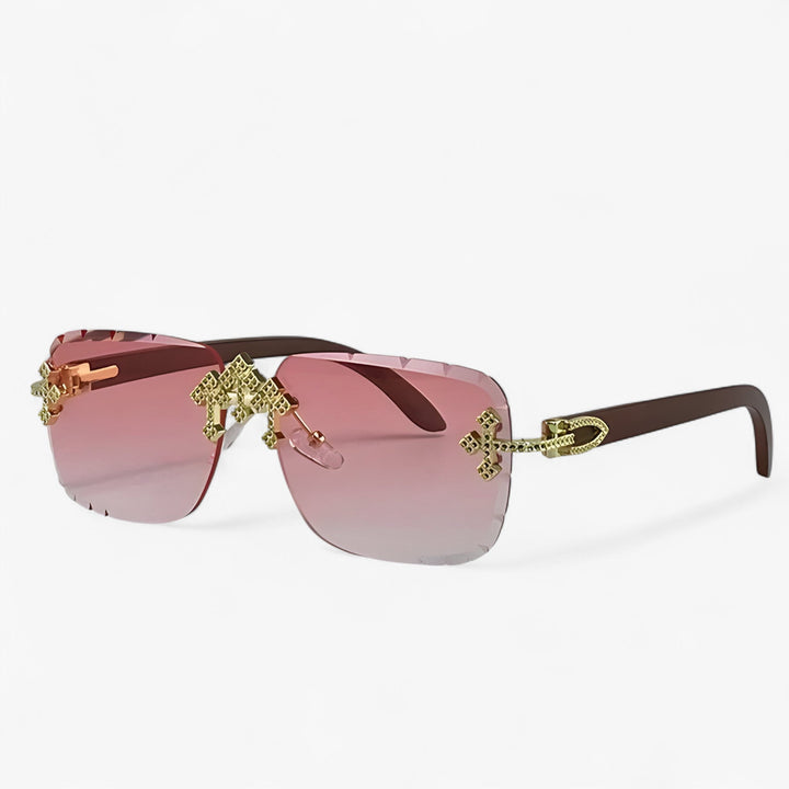 Rimless Steampunk Sunglasses with Metal Accents – Nirex | Stornfield
