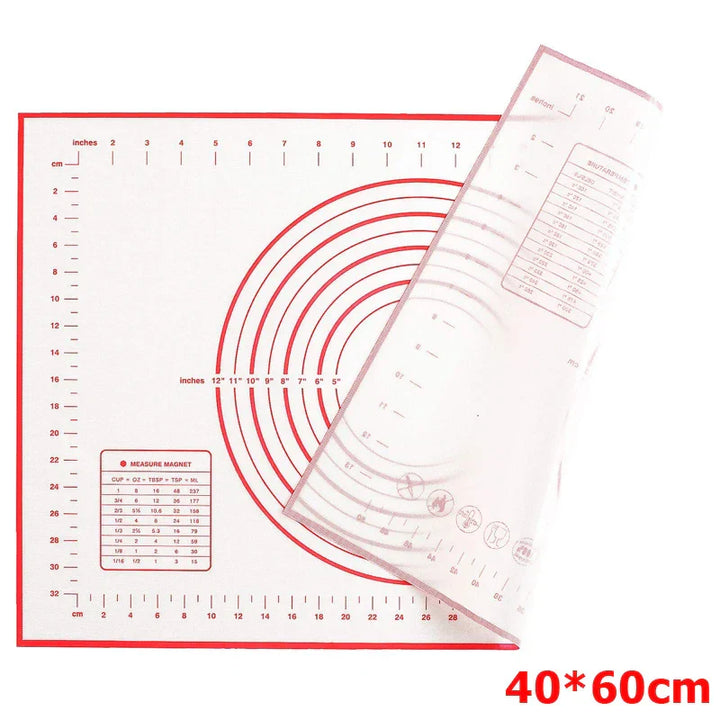 Stornfield | BakeFlex Silicone Baking Mat | Extra Thick & Non-Stick | With Measuring Scale | Perfect for Rolling Out Dough, Fondant & Pastry