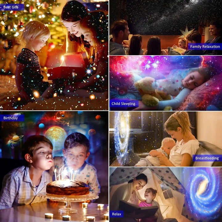 Stornfield | NEW 13-in-1 Projector Planetarium Galaxy Starry Sky Night Lamp HD Aurora Projection for Kids' Room Home Party Decor