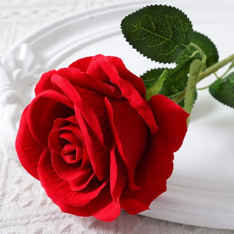Stornfield | 20 Pieces Realistic Velvet Silk Rose Bouquet