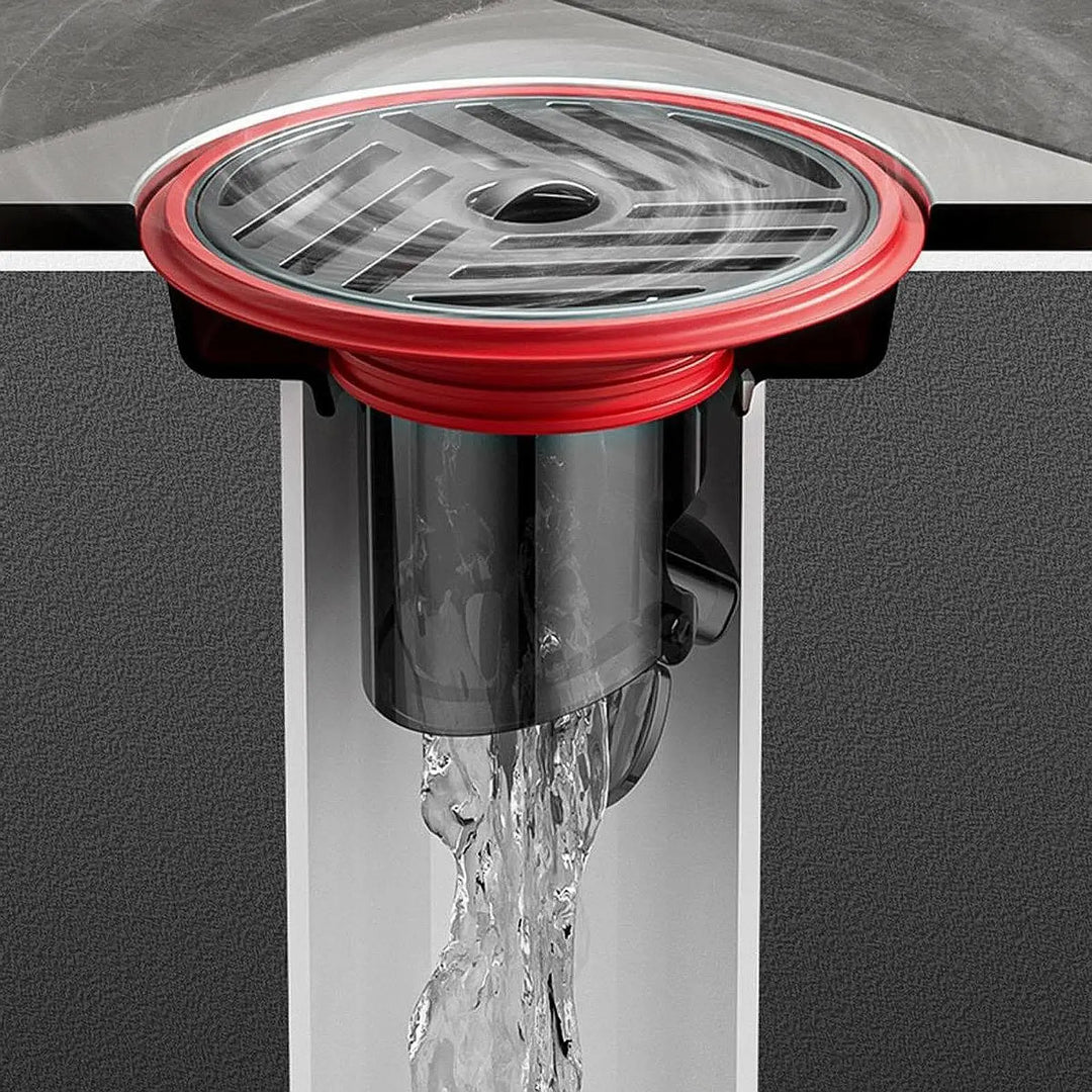 AquaShield Compact Floor Drain – Stainless Steel & Silicone Backflow Protection for Bathroom, Shower & Kitchen Stornfield