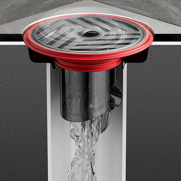 AquaShield Compact Floor Drain – Stainless Steel & Silicone Backflow Protection for Bathroom, Shower & Kitchen Stornfield