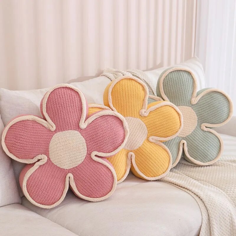 Pastel Plush Flower Cushion | Stornfield