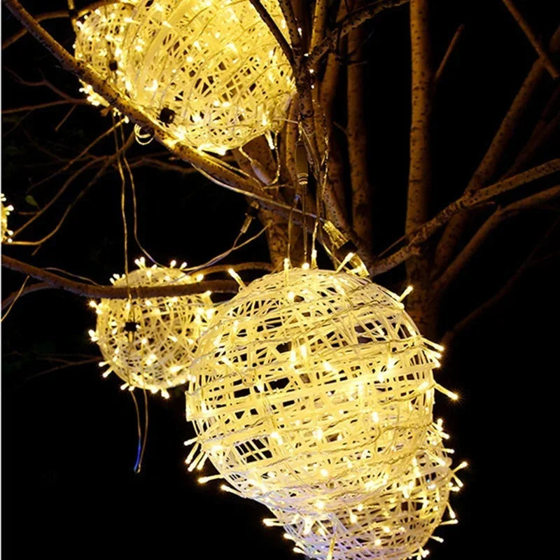 LED Rattan Ball String Lights – Decorative Outdoor Lighting for Gardens and Parties | Stornfield