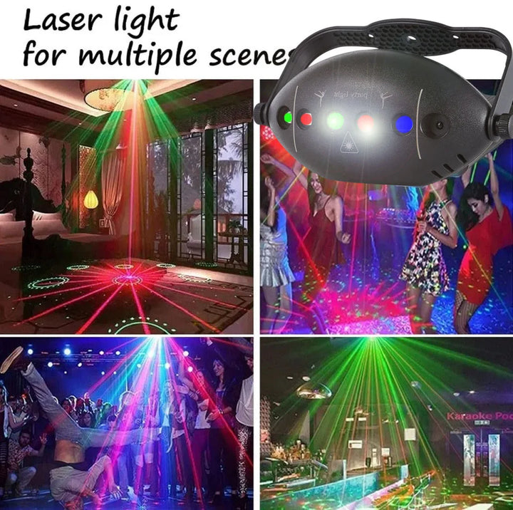 Stornfield | RGB Disco Laser Projector DJ Stage Lights - Strobe Club Home Party Lamp Holiday Decoration for Party Atmosphere