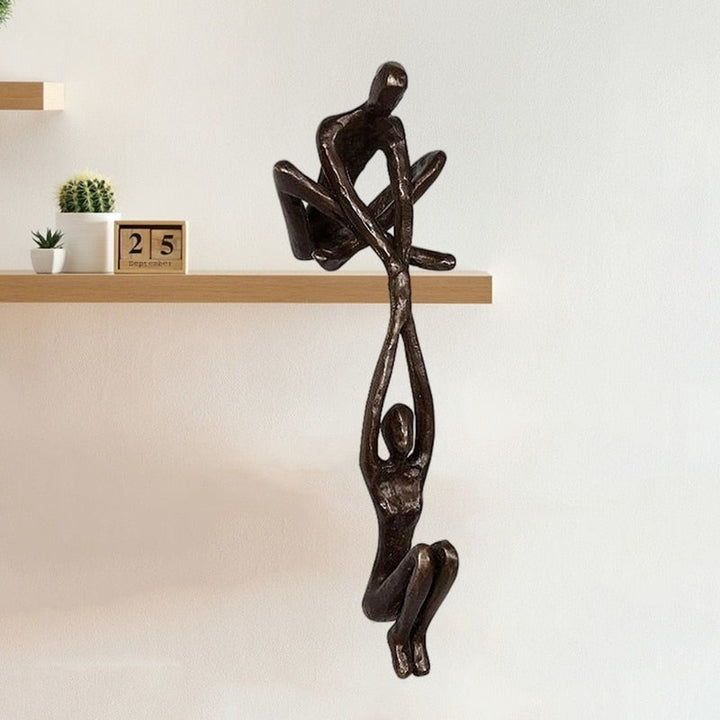 Verbindo Decorative Figure Polystone Black Modern Sculpture 20 cm | Stornfield