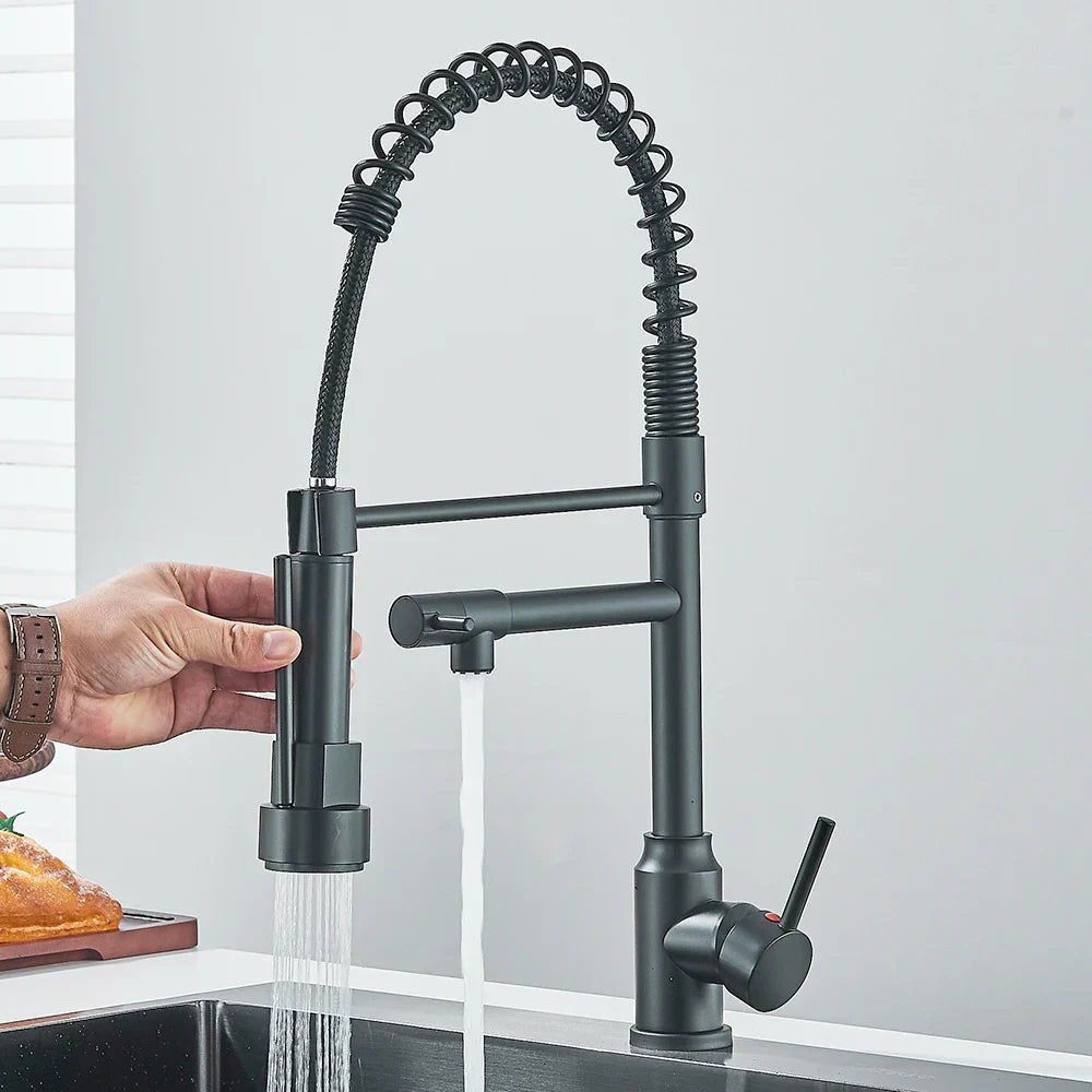 Faucet with Double Spout – High-Quality Faucet for Flexible Washing, Swivable, Ideal for Modern Kitchens, Easy to Clean and Simple Installation | Stornfield