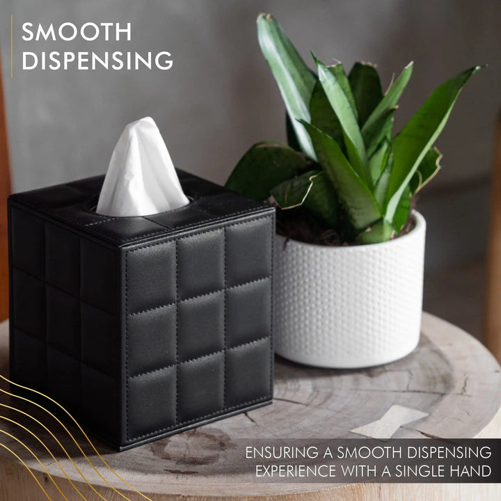 Stornfield | Modern Square Tissue Holder, Napkin Holder, Paper Box Dispenser, Tissue Box Cover for Home Office and Bathroom