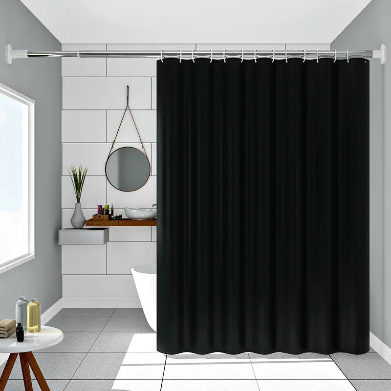 AquaShield Black Shower Curtain – Waterproof, Stylish and Eco-Friendly – Pure Black Design Stornfield
