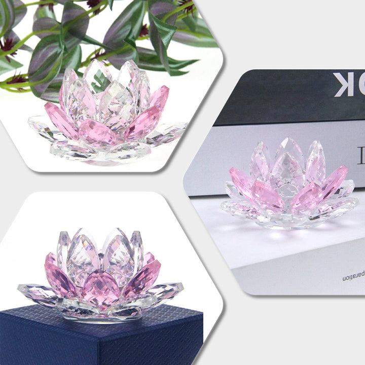 Stornfield | Glass paperweight art lotus flower crystal home decoration ornaments figurines wedding home decor party gifts souvenir