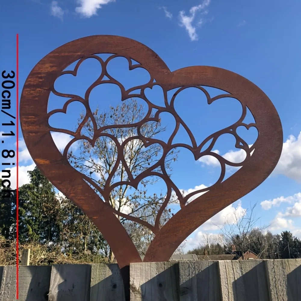 Stornfield | HEARTORA Garden stake heart | Rust look metal | Rustic decor for Christmas, Easter & garden