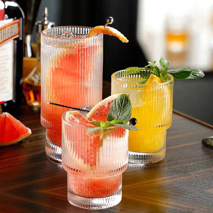 Ribbed Glasses 4-Piece Set Stornfield