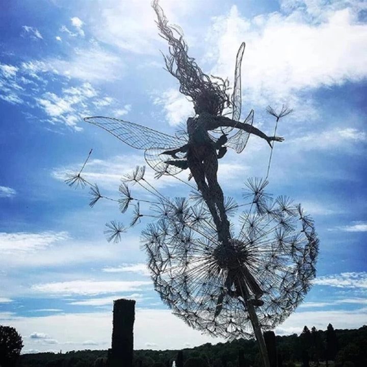 Stornfield | Fairies on a milk wire art sculpture