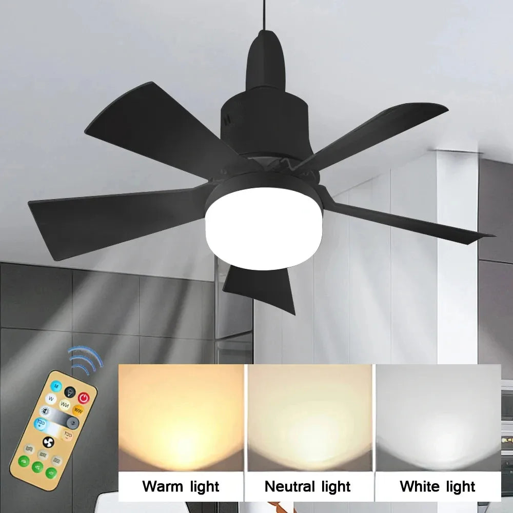 30W E27 Ceiling Fan Light with Remote - LED Dimming Function, Intelligent Silent Fan for Bedroom & Living Room | Stornfield