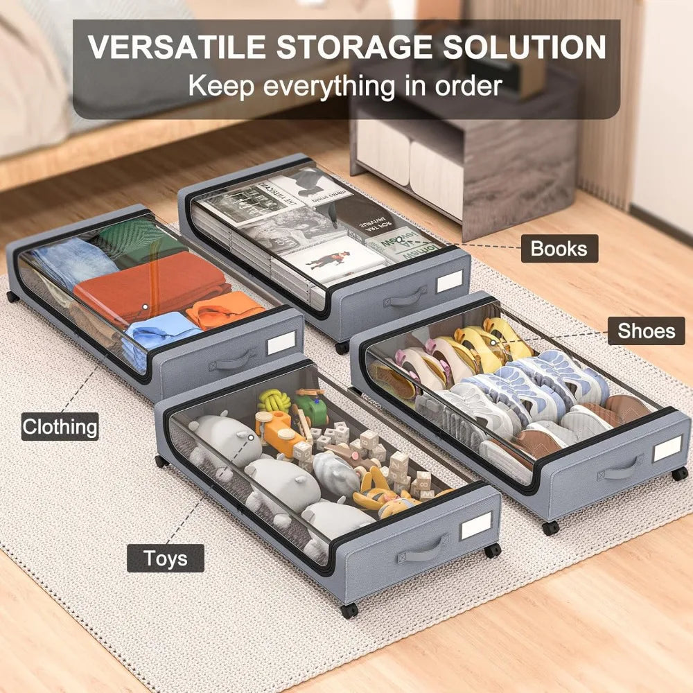 Stornfield | Stackable Under Bed Storage Wheeled Box Organizer