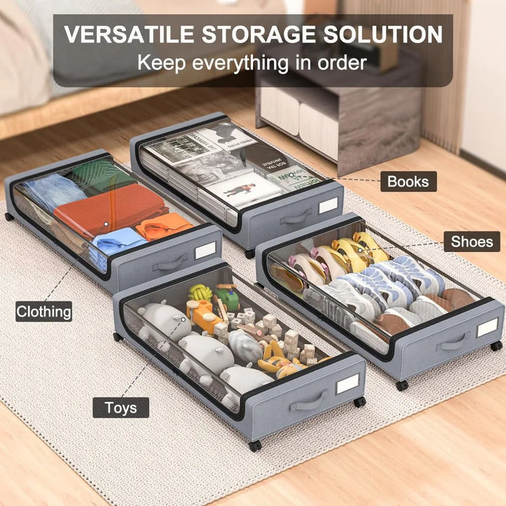 Underbed Storage StackaStonrfielde Wheeled Box Organizer | Stonrfield