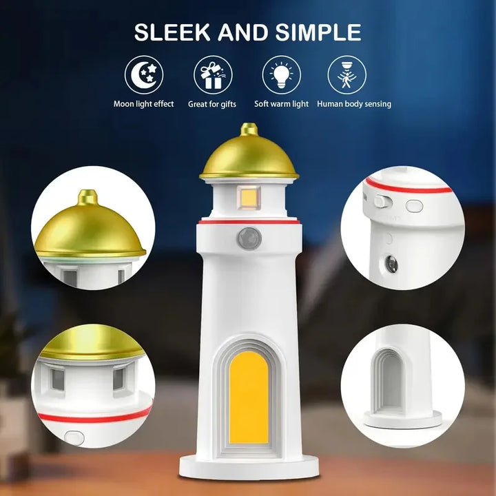 Moon Harbor Lighthouse Night Lamp | Stornfield