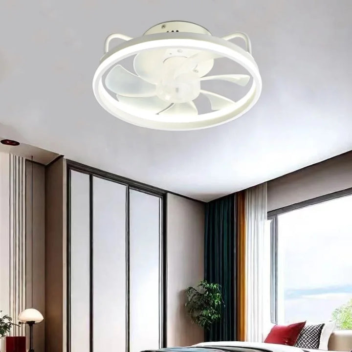 Modern LED Ceiling Fan Light with DC Motor - 6 Speed, Timer, Low Floor Attic Fan, Remote Control Decorative Light | Stornfield