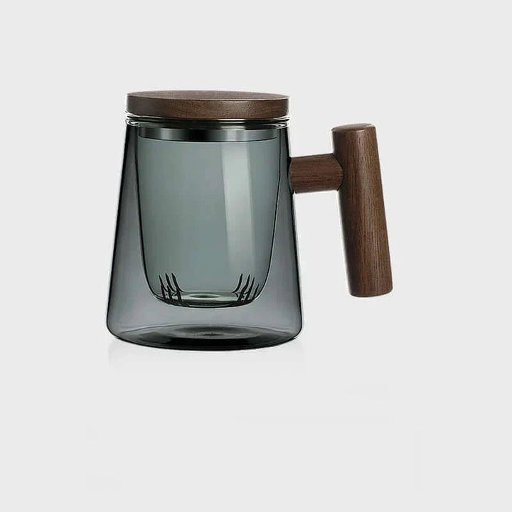 Stornfield | Ultra-modern glass teacup with infuser and lid