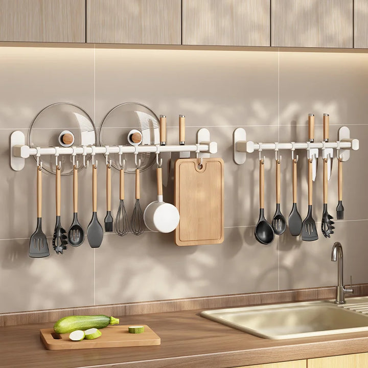 CookEase Kitchen Wall Shelf – Multifunctional Organizer for Lids, Spatulas & Kitchen Utensils Stornfield