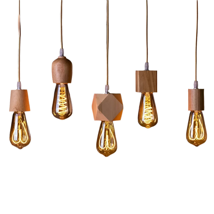 Handcrafted wooden pendant lamp with a naturally warm aura and timeless charm Stornfield
