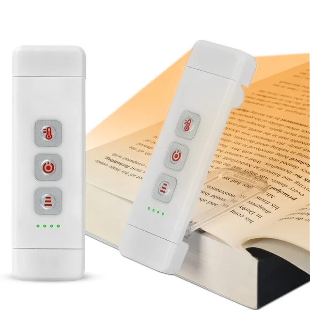 Stornfield | Clip-on Reading Light, USB Rechargeable Reading Lamp with Timer, Portable LED Bookmark Light for Bedside and Desk