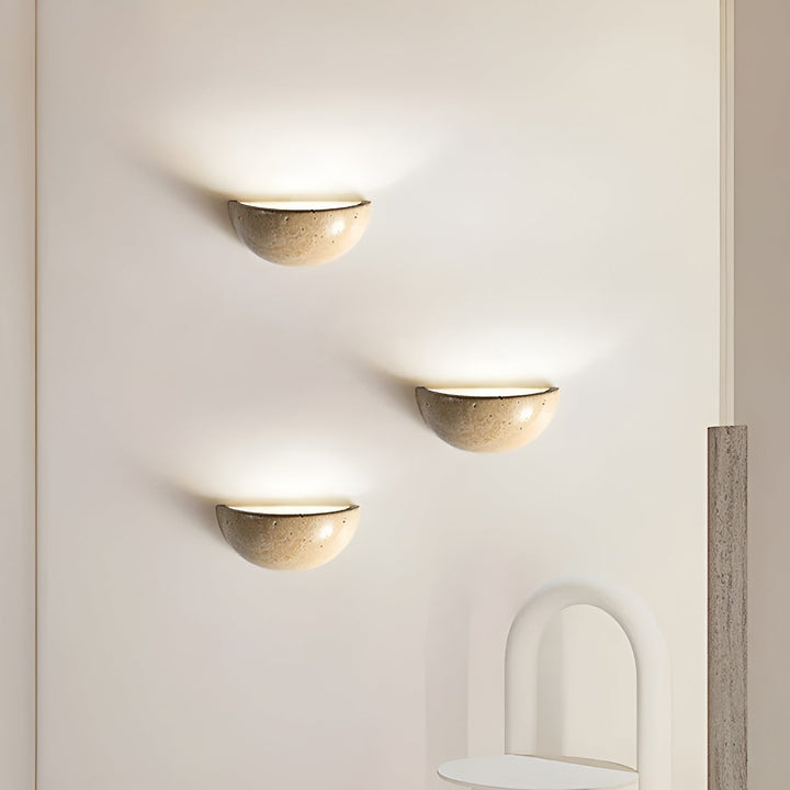 Half-Round LED Wabi-Sabi Wall Lamp - ZenGlow | Stornfield