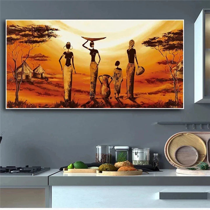 Stornfield | Plus Size Abstract African Woman Canvas Painting