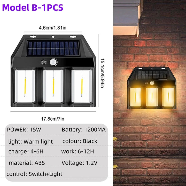 Night Guard LED Solar Wall Waterproof Lamp | Stornfield