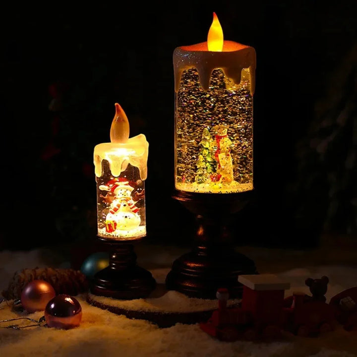 Snowfall Crystal Christmas Candle Light | Stonrfield