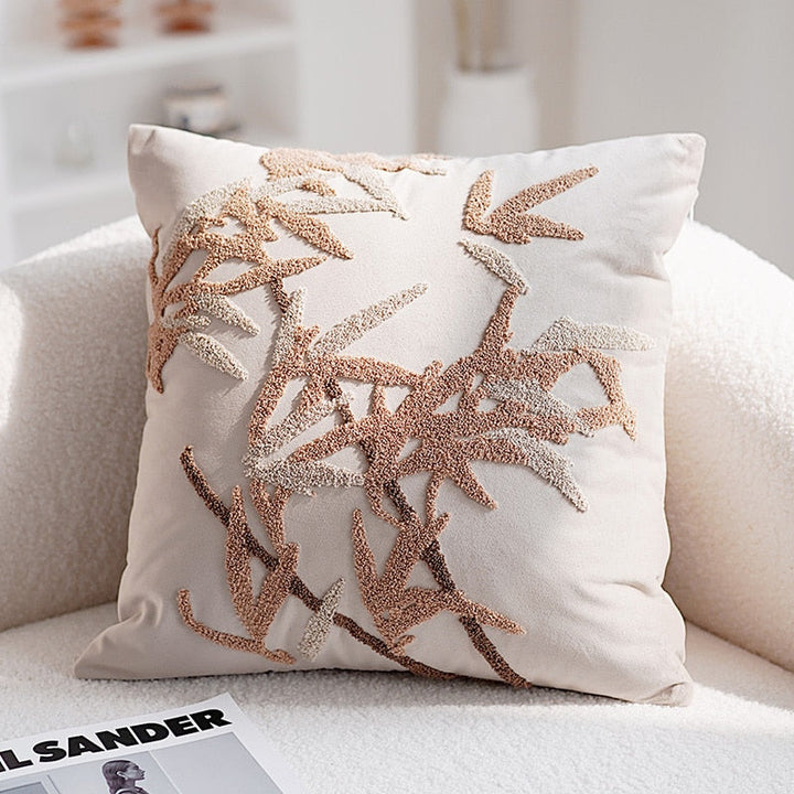 Embroidered Orchid Cushion Cover | Stornfield