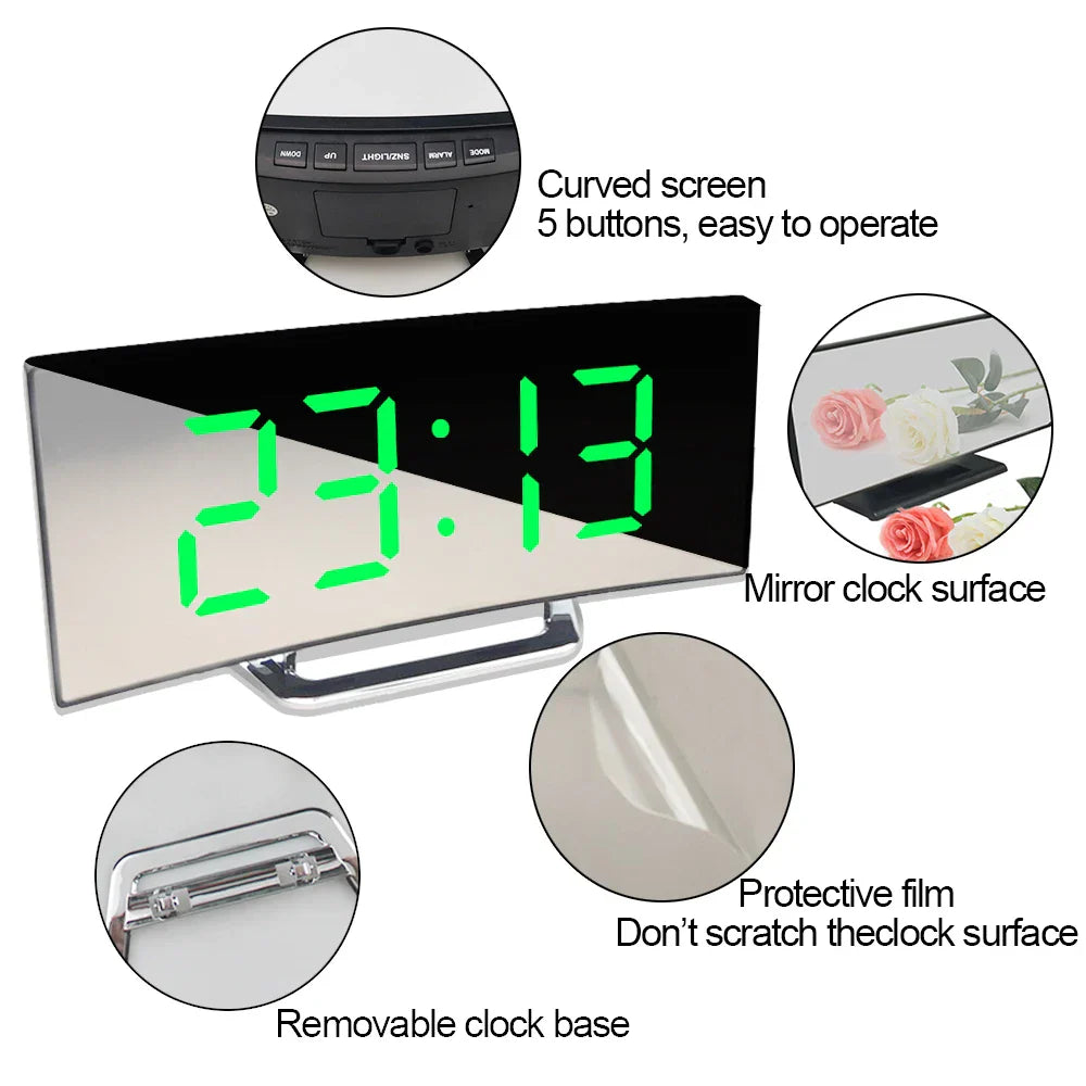Stornfield | Curved Screen Digital Alarm Clock