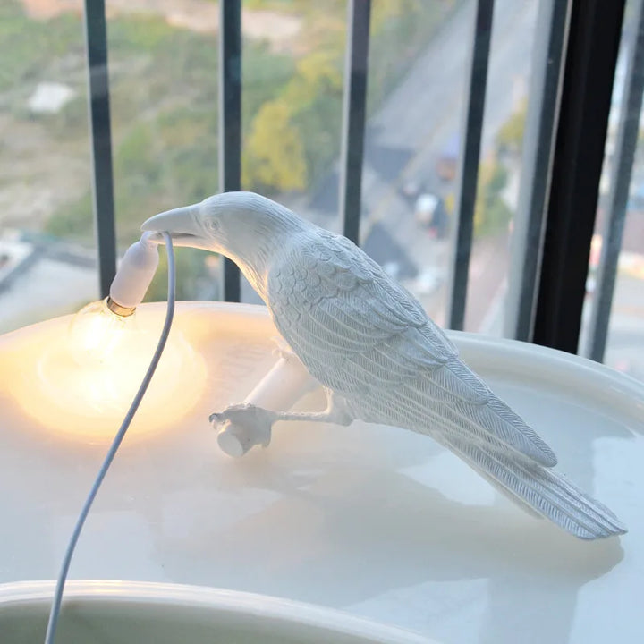 Stornfield | Modern Lucky Bird Table Lamp - Creative Resin Animal Design for Bedroom and Living Room