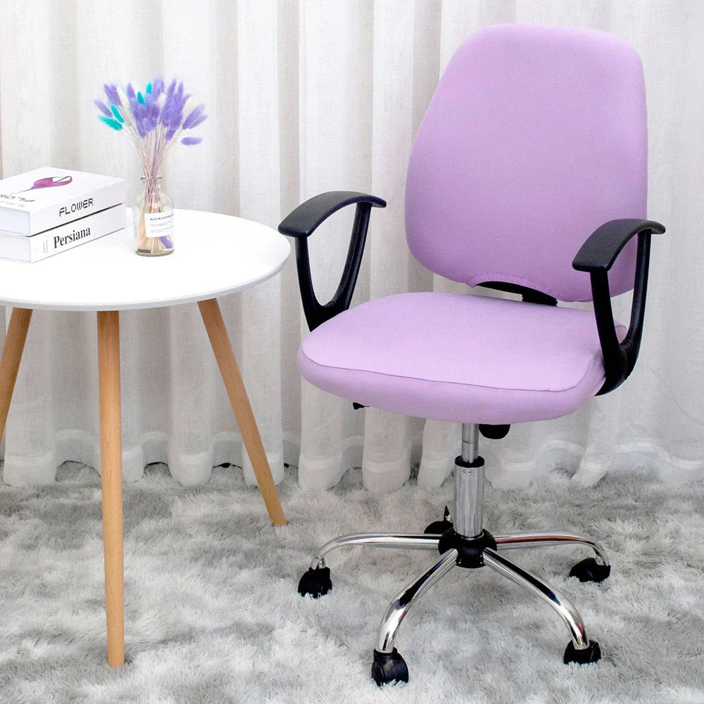 Stornfield | 2-Piece Split Pink Office Chair Covers