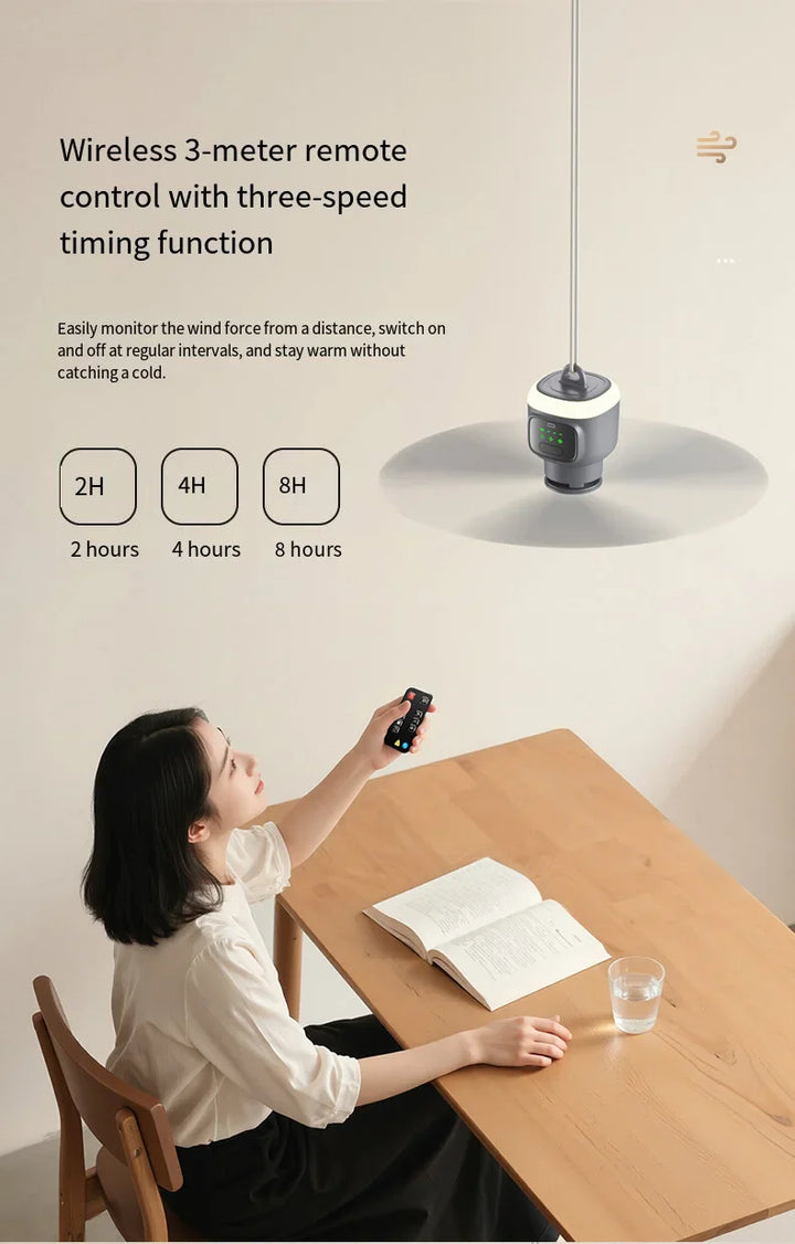 12000mAh Portable Ceiling & Camping Fan – Outdoor Tent Air Circulator and Cooling Ventilator | Stornfield