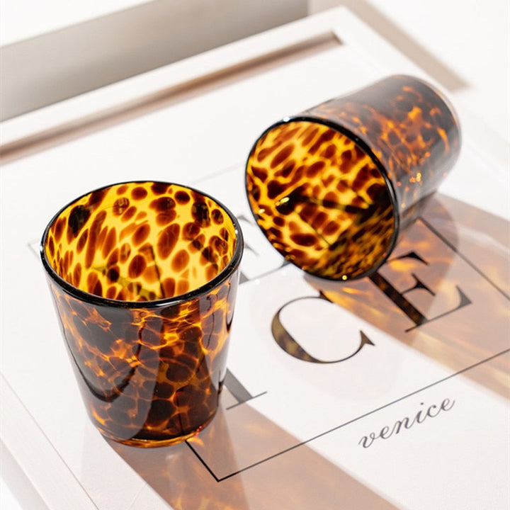 Stornfield | Leopard print retro drinking glass