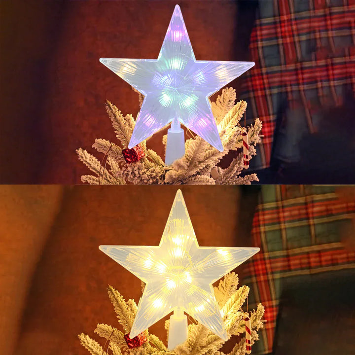 Bright Christmas Star – LED Illuminated Tree Topper for Christmas Tree, Sparkling Christmas Decoration for Festive Lighting and Elegant Decor | Stornfield