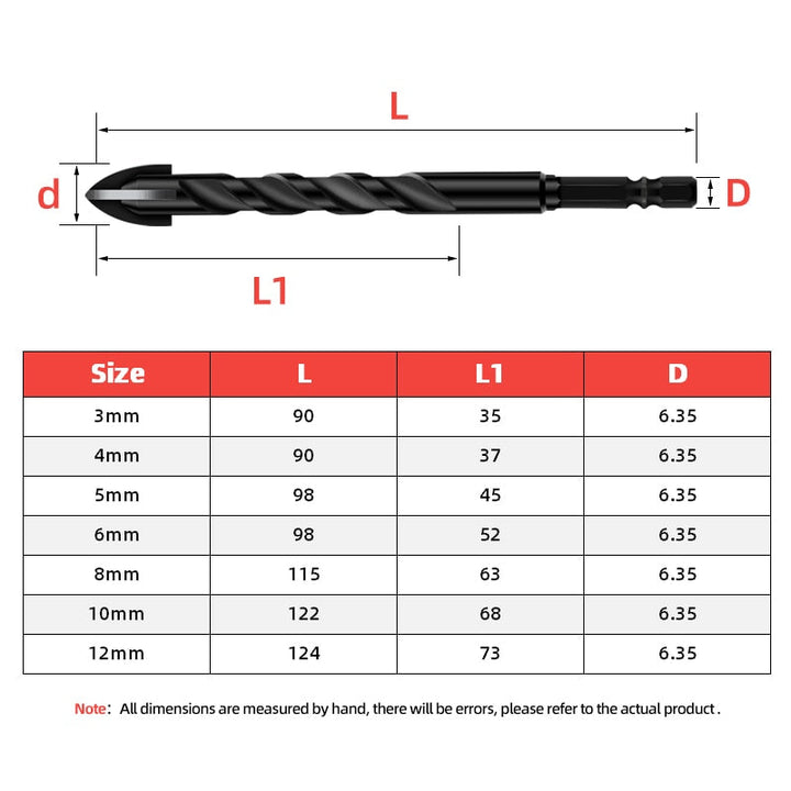 Heavy-Duty Mega Ultimate Cross Hex Drill Bit Set | Stornfield