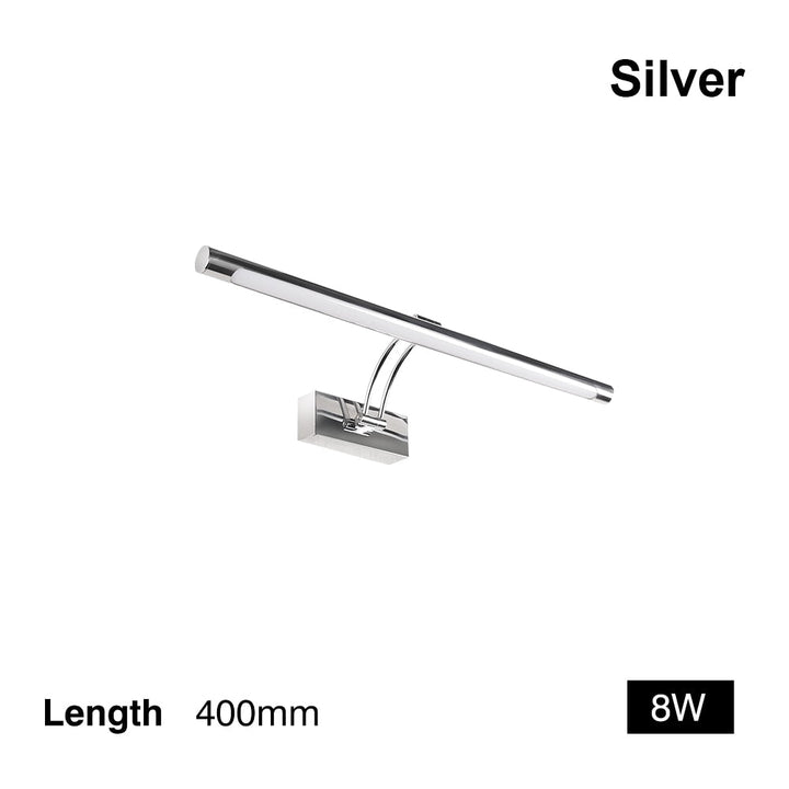 Stornfield | LED Wall Sconce 80-100cm - Modern Black/Silver Wall Lamp for Bathroom, Indoor Mounted Picture Light