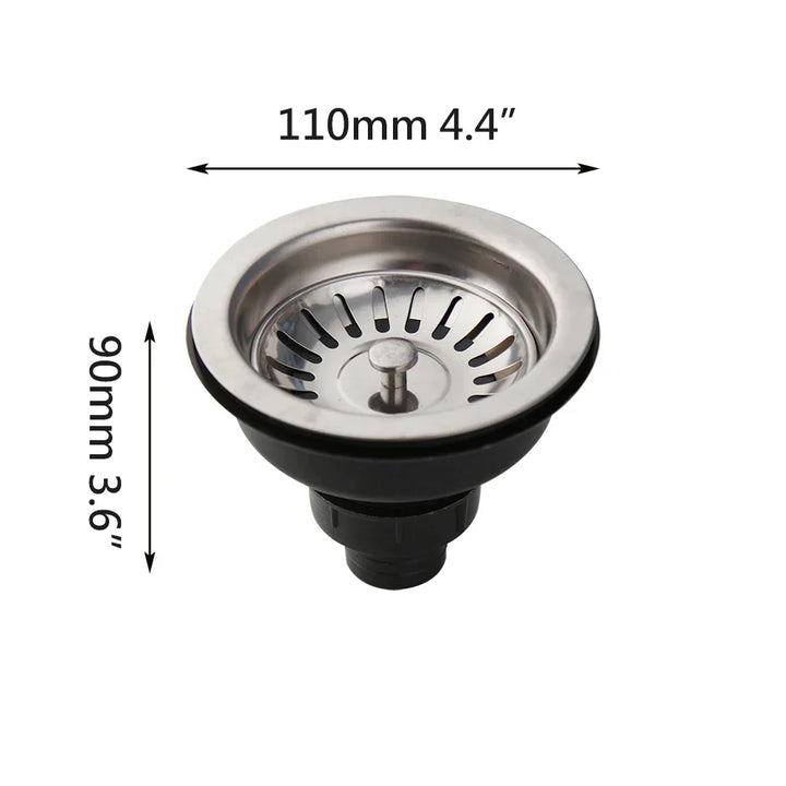 AquaGuard Stainless Steel Sink Strainer with Odor Filter – Pop-Up Stopper & Anti-Blocking Basket Stornfield