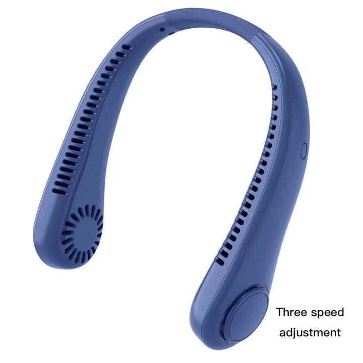 Portable Mini Bladeless Neckband Fan with Digital Display - USB Rechargeable Air Cooler for Neck, Hands-Free Cooling Experience | Stornfield