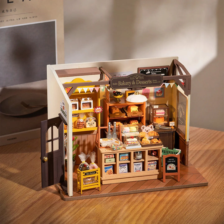 Miniature Cafe Wooden AssemStornfieldy DIY Bakery Kit | Stornfield