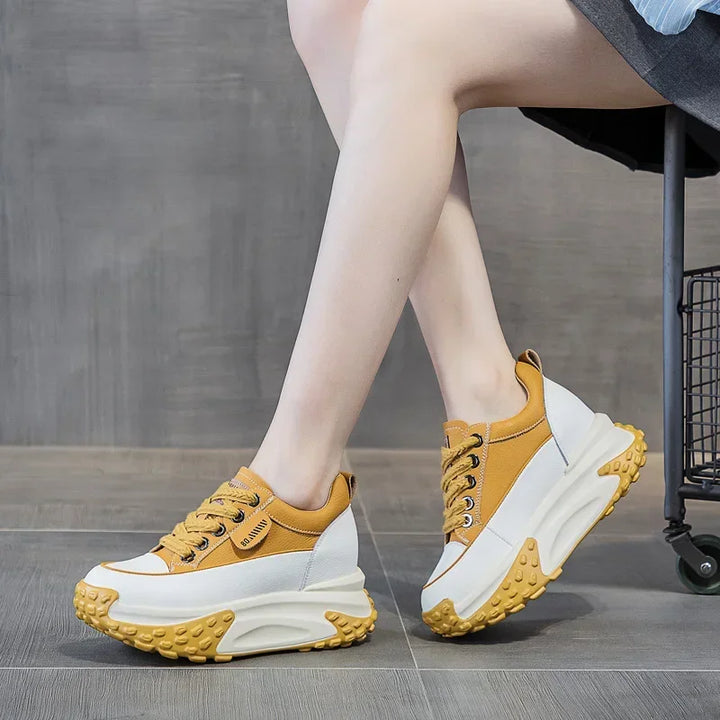 Stornfield | 7 cm Platform Wedge Sneakers made of Leather